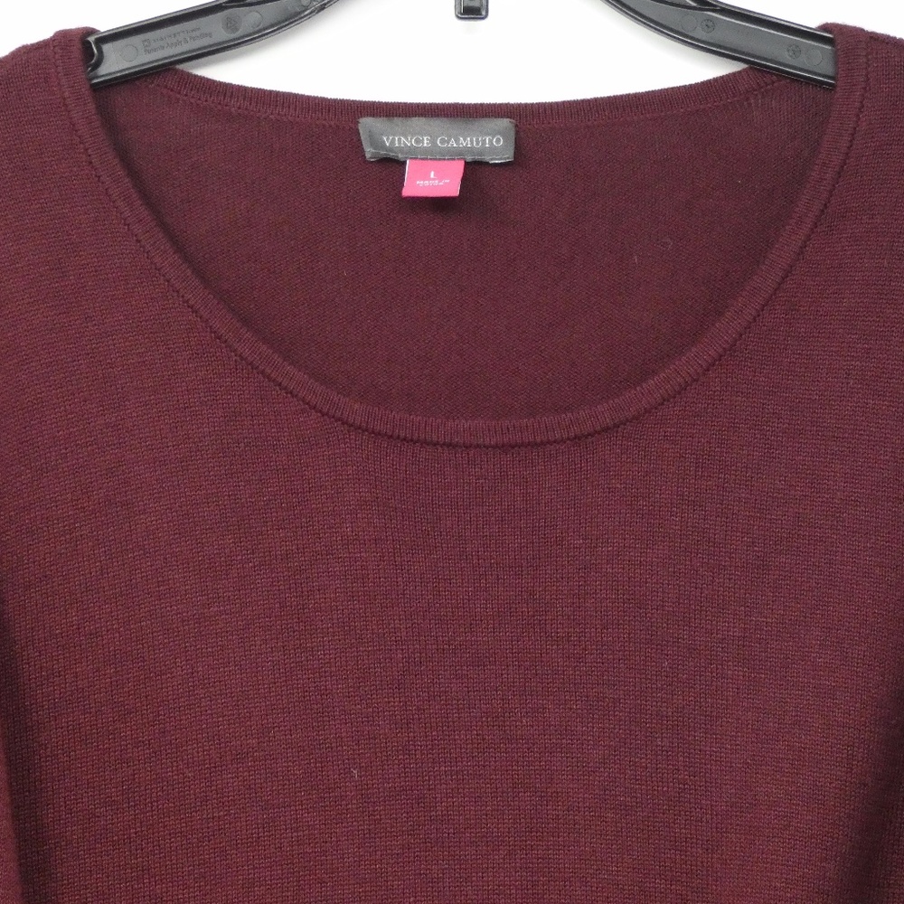 Vince Camuto Bell-Sleeve Sweater Deep Claret - Picture 4 of 8